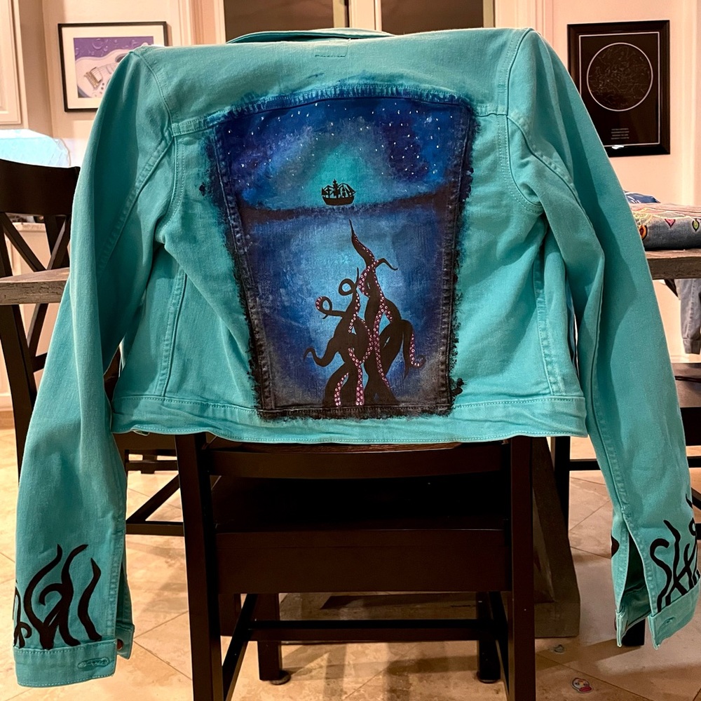 Hand painted denim jacket